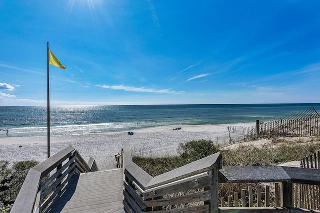 water view featuring a view of the beach