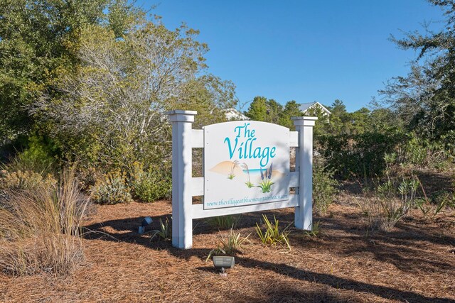 view of community sign