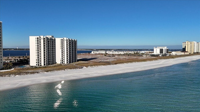 property view of water with a view of the beach