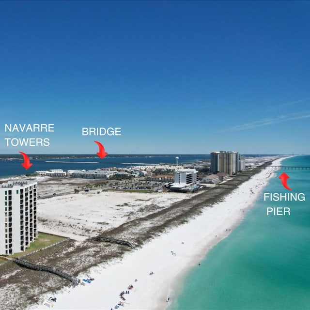 property view of water with a view of the beach