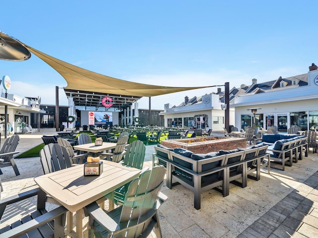 view of patio / terrace featuring an outdoor living space