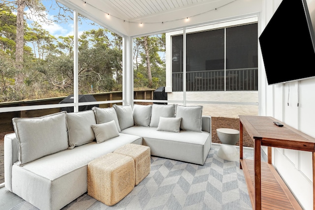 view of sunroom