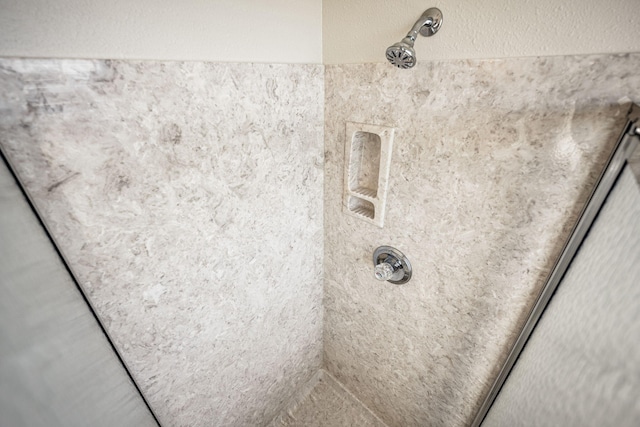 room details with a tile shower