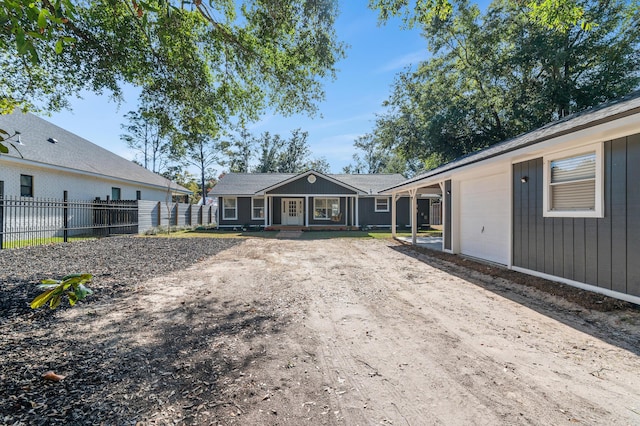 view of front of home