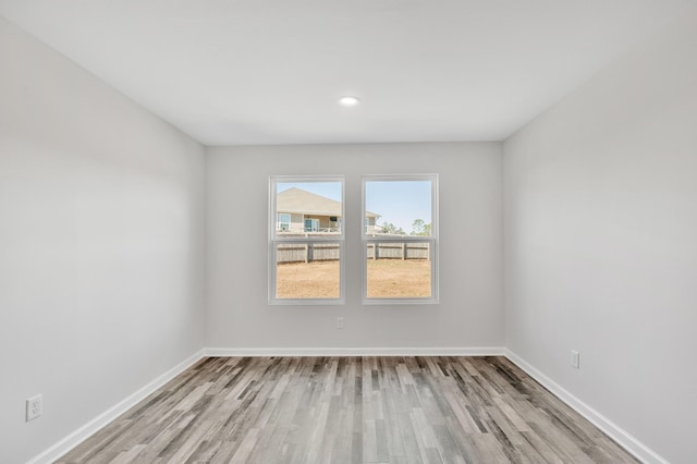 empty room featuring light hardwood / wood-style flooring