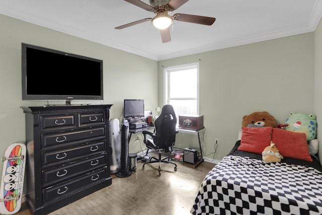 29 Santa Pine St, Santa Rosa Beach, FL 32459 - bedroom with ceiling fan and ornamental molding
