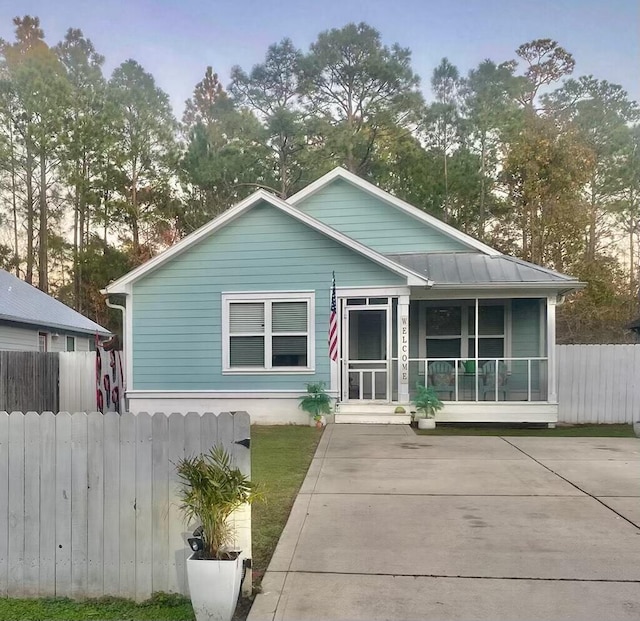 view of bungalow-style house