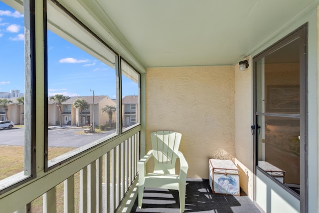 view of sunroom