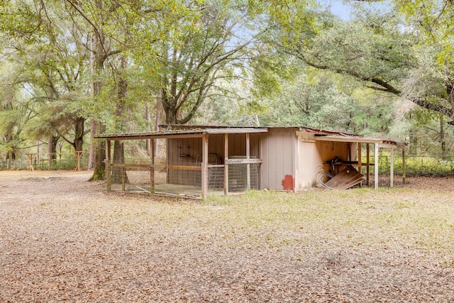 view of outdoor structure