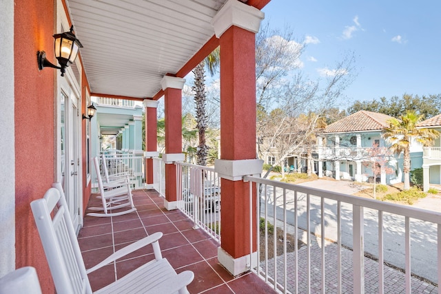 balcony with a residential view