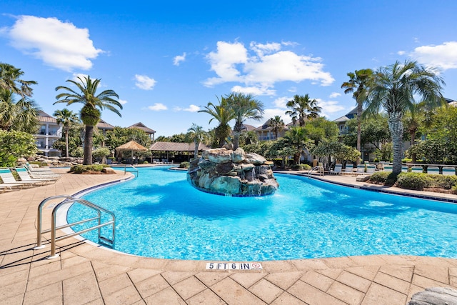 community pool featuring a patio