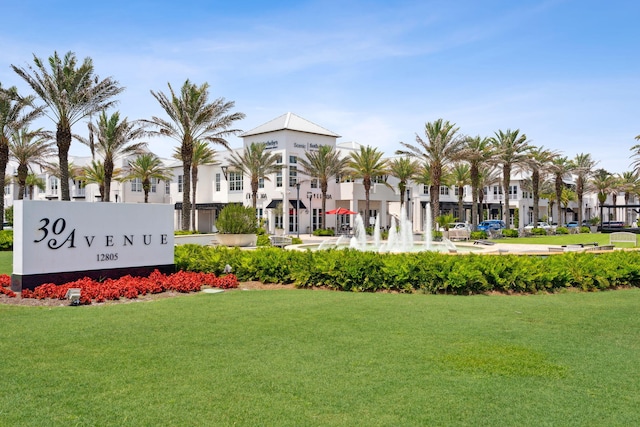 view of home's community featuring a yard