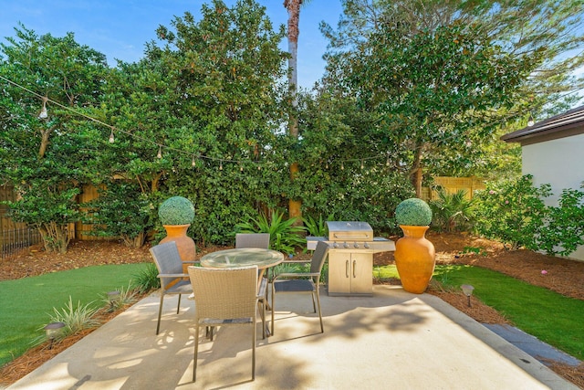 view of patio with grilling area