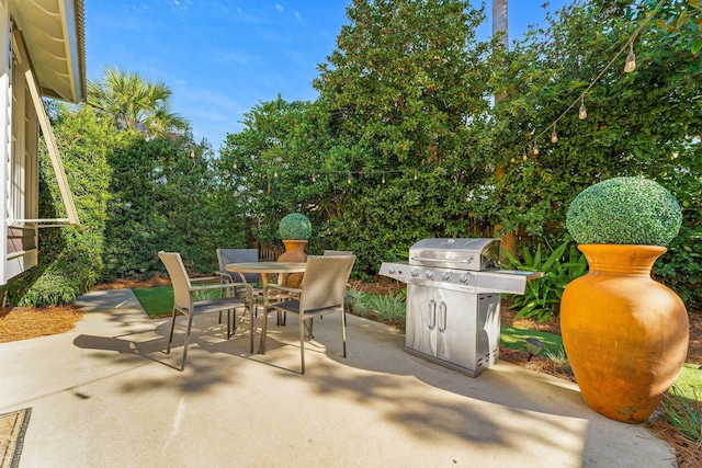 view of patio / terrace featuring grilling area