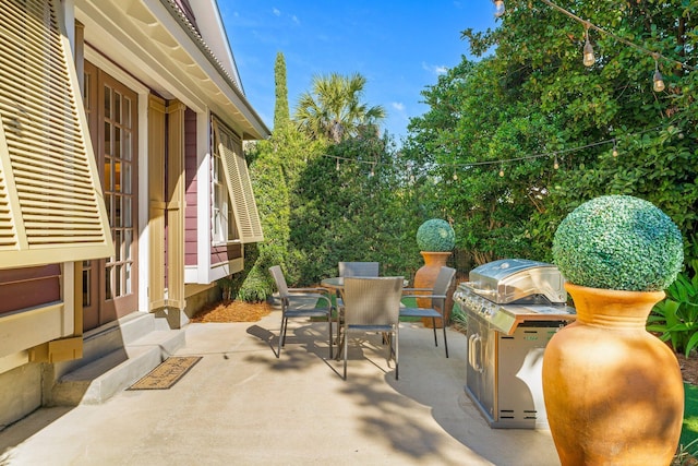 view of patio featuring grilling area