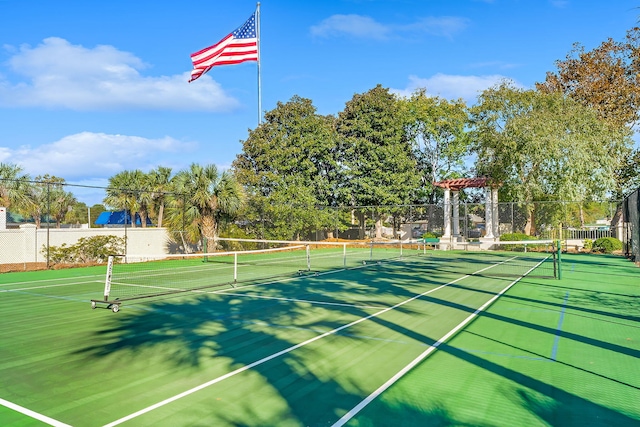 view of tennis court