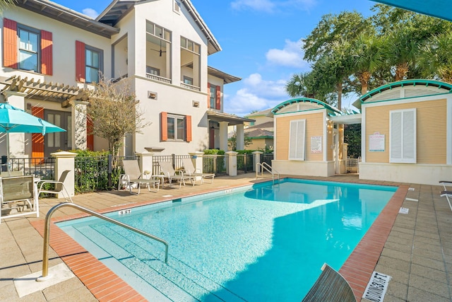 view of pool with a patio area