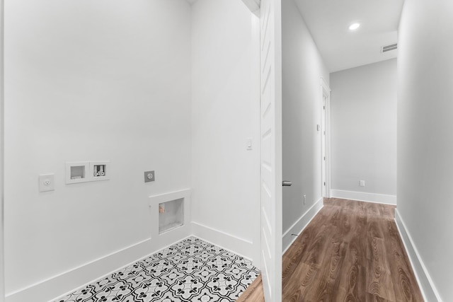 laundry room with hookup for a washing machine and electric dryer hookup