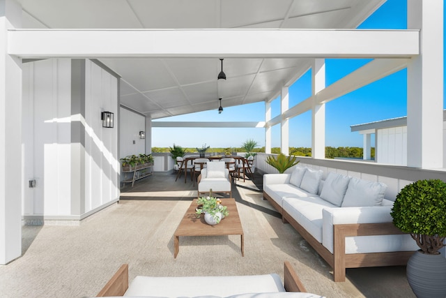 view of patio / terrace with an outdoor living space