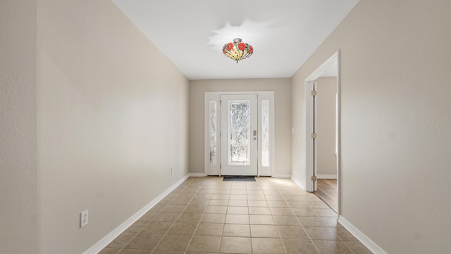 view of tiled entrance foyer