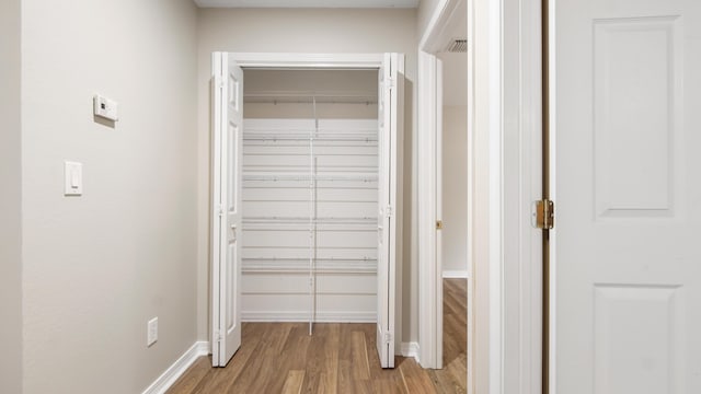 interior space with light hardwood / wood-style flooring