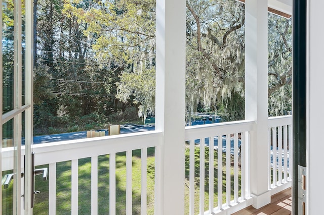 unfurnished sunroom featuring a wealth of natural light