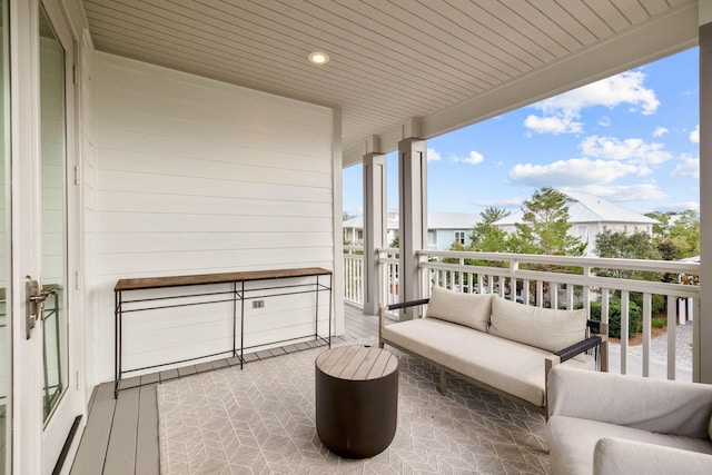 balcony with an outdoor living space