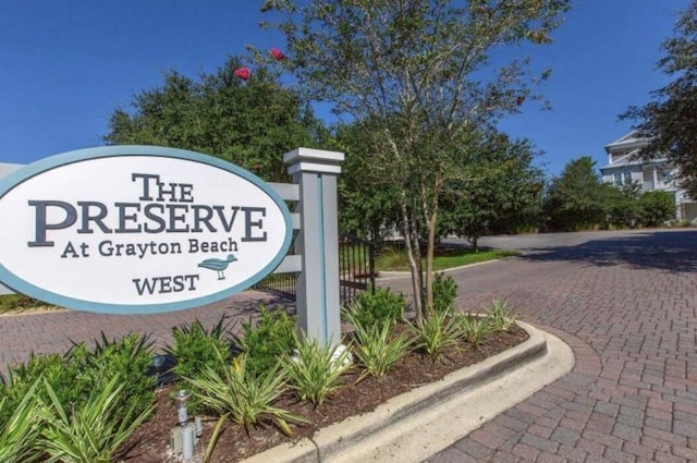 view of community sign