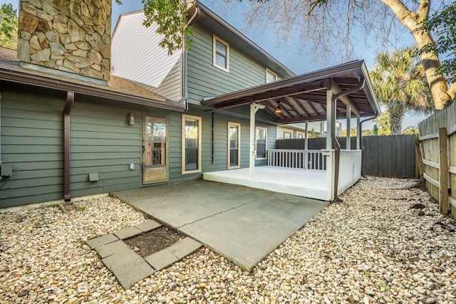 back of house featuring a patio area