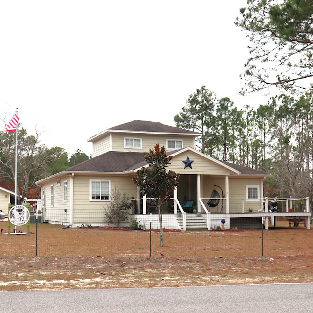 view of front of home featuring a porch