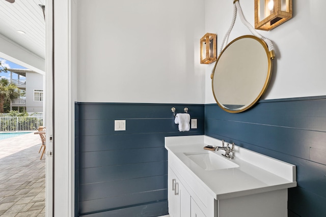 bathroom featuring vanity