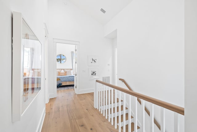 corridor featuring light hardwood / wood-style flooring