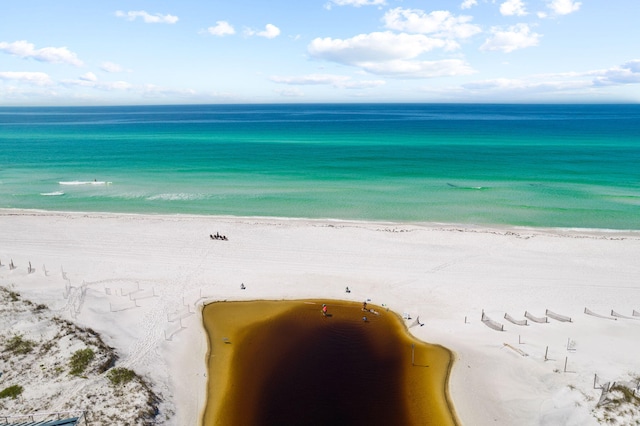 property view of water with a view of the beach