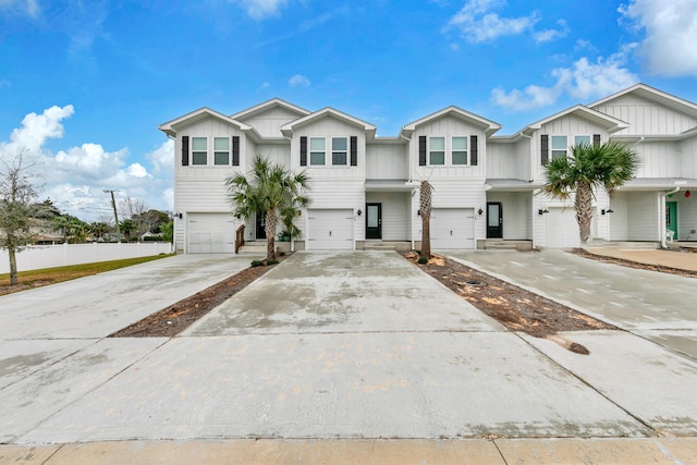 view of property with a garage