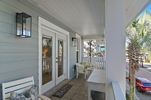 view of patio with french doors