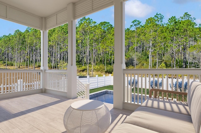 view of sunroom / solarium