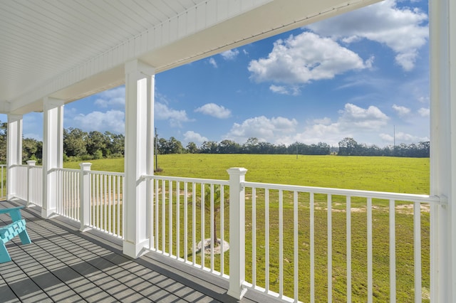 exterior space featuring a rural view