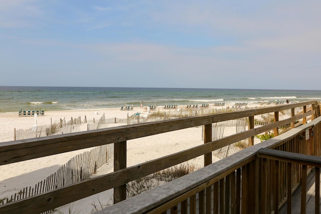 property view of water with a view of the beach