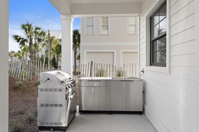 view of patio / terrace with area for grilling