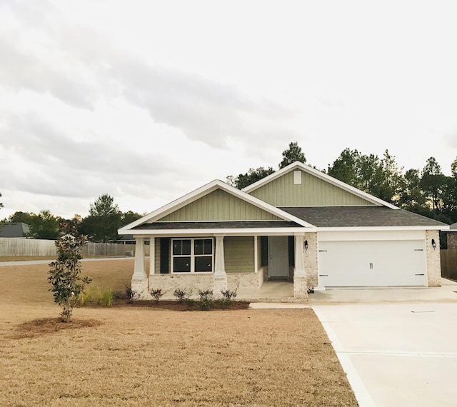 craftsman house with a garage