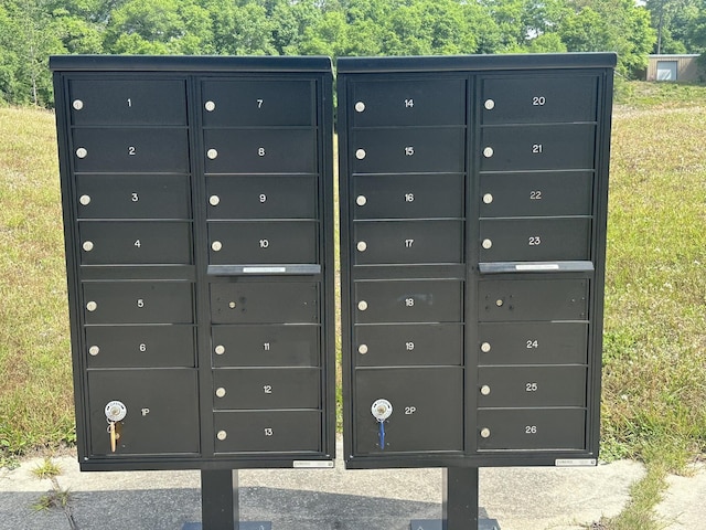 surrounding community with mail area