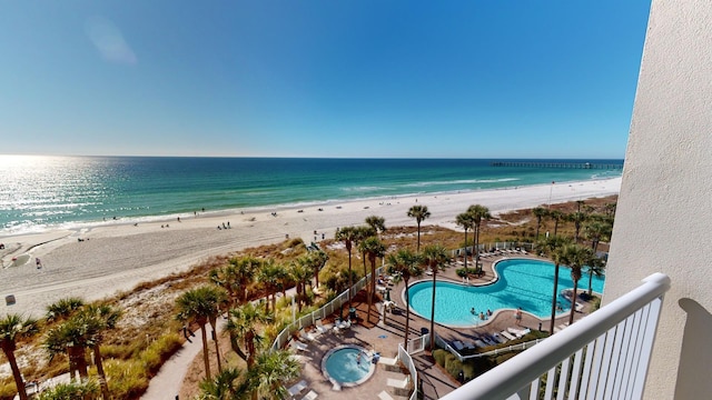 water view with a beach view