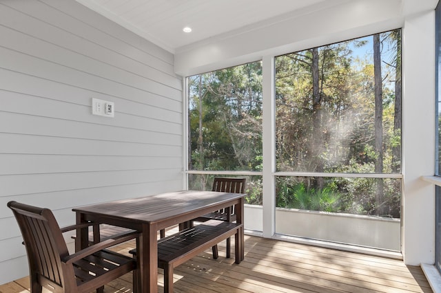 view of sunroom