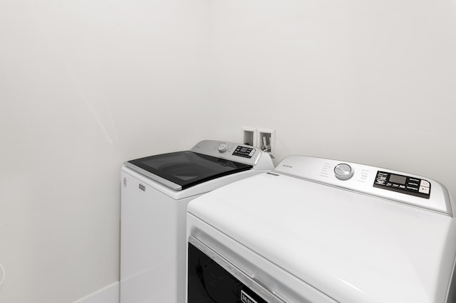 laundry area featuring washer and dryer