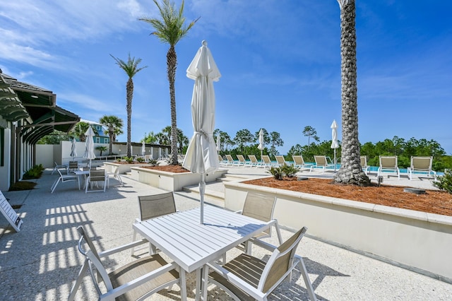 view of patio / terrace with a pool