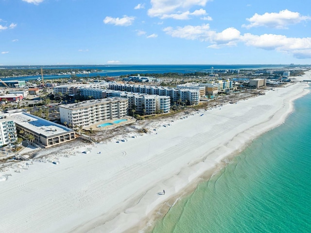1111 Santa Rosa Blvd Unit 106, Fort Walton Beach, FL 32548 - bird's eye view featuring a view of the beach and a water view