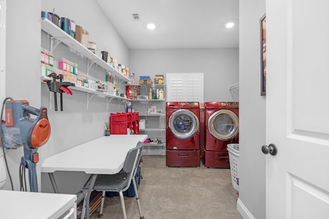 washroom with washer and clothes dryer