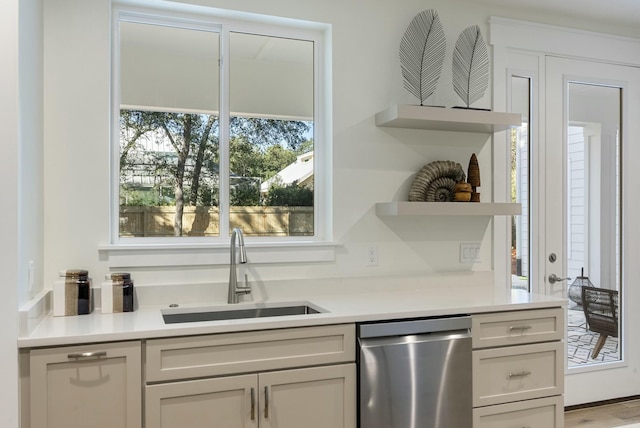 kitchen featuring sink and dishwasher