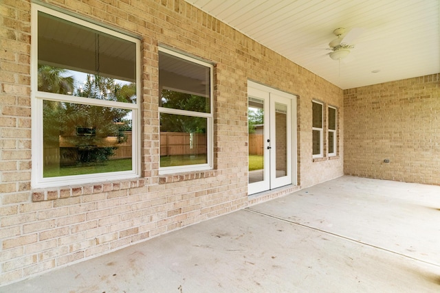 view of patio with french doors