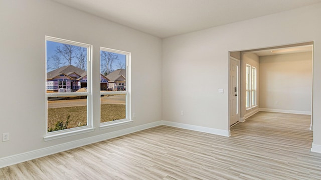 empty room featuring light hardwood / wood-style flooring